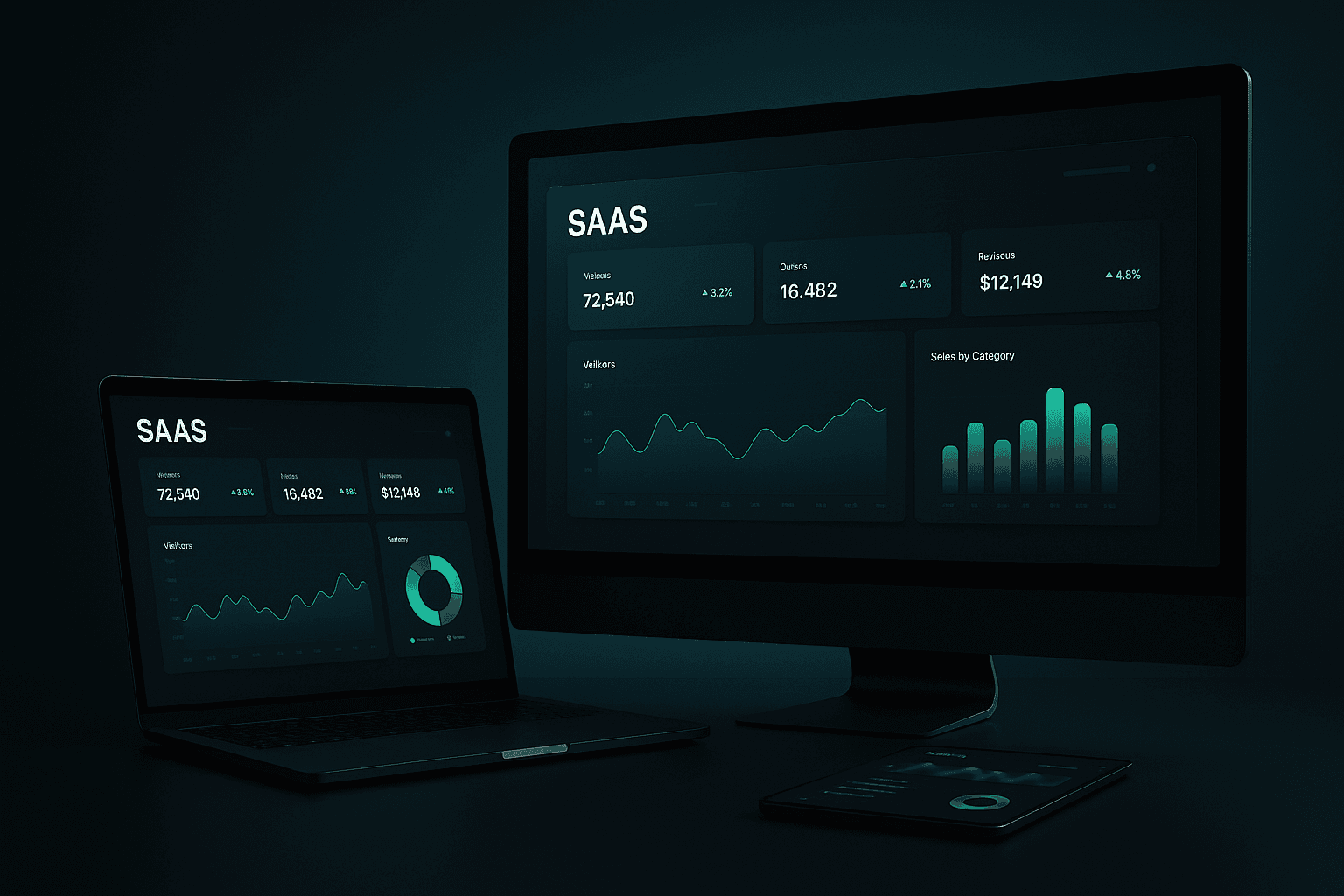 SaaS Analytics Dashboard screenshot